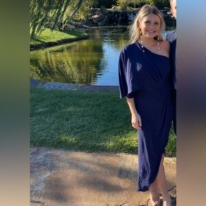 Elegant Navy Blue Women's Dress